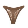 Tanga al por mayor de encaje de color sólido de alta elasticidad sexy de algodón entrepierna tanga damas Amazon transfronterizo