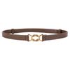 Cinturón fino de traje de cuero genuino Suéter decorativo de mujer con falda en abrigo negro de moda que combina con todo Cinturón pequeño Cadena de cintura