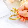 Pulseira Ajustável para Crianças com Escrita Interna Banhada a Ouro, Caractere da Sorte Push-Pull, Presente de Aniversário de Mês Cheio para Bebê, Totem, Tendência Nacional