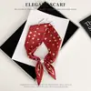 Nuevo Collar de Protección para el Cuello de Moda, Accesorio de Bufanda de Seda de Lunares, Bufanda Pequeña para el Cuello, Calentador de Cuello, Bufanda con Cierre Magnético de Perla, Bufanda de Seda Personalizada