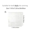 Adesivos de parede planos 2D, autoadesivos, à prova d'água e à prova de óleo, adequados para renovação de fogão de cozinha, decoração de parede de banheiro e adesivos de azulejo.