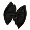 Elegante Acessório de Cabelo Francês de Alta Qualidade com Textura, para a Parte de Trás da Cabeça, com Pom Pom Colorido e Flor de Cetim