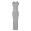 Vestido sexy de chica picante con cuello trapecio, hombros estrechos, abertura en la espalda, estilo puro deseo, corte ajustado, cintura ceñida, ajustado a la cadera, vestido largo de sirena para mujer