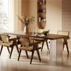Mesa de Comedor, Escritorio de Madera Maciza Acrílica, Pino Estable, Mesa Larga para Sala de Estar en Casa, Escritorio de Lectura para Niños, Mesa de Comedor, Mesa Flotante