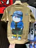 Camiseta de Manga Corta Informal Suelta para Hombre con Estampado de Dibujos Animados de Marca de Verano, Camiseta Superior Juvenil