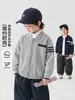 Chaqueta de Béisbol Europea para Niños Estilo Primavera y Otoño Top de Academia Cárdigan de Otoño Ropa Nueva para Niños Bebés Ropa de Otoño