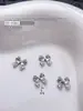 Acessórios Populares Transfronteiriços para Nail Art Laço Branco K, Fitas Versáteis Tridimensionais de Gravata Borboleta de Metal Peças para Decoração de Unhas DIY