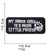 Parches bordados al por mayor transfronterizos, insignias bordadas rectangulares, parches decorativos en inglés para chaqueta de trabajo retro americana