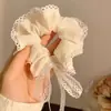 Acessório de cabelo de alta qualidade estilo coreano para outono e inverno, elástico de cabelo que realça a tez, adorno de cabeça simples e doce, scrunchie elegante para enfeitar o cabelo