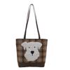 Nueva Bolsa Tote Estética Mochila Casual Distintiva Estilo Coreano Gran Capacidad Bolso de Axila Color de Contraste Cuadros Caricatura Bolso de Mujer