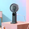 Ventilador de Mano Portátil 2026 Modelo Nuevo de Cinco Velocidades con Pantalla Digital, Carga USB, Ventilador de Pie Portátil para Exteriores