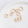 Juego de anillos de onda de color oro de 14 quilates, anillo de cuentas, anillo de cuentas, hecho a mano, pulsera de perlas con hilo, accesorios para collar