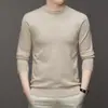 Suéter de punto de comercio exterior transfronterizo de otoño e invierno para hombre, estilo coreano, corte ajustado para hombre, manga larga, jersey de punto básico al por mayor