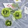 Venta al por mayor de fábrica de flores de simulación, 3 peonías, camelia, decoración de hotel para bodas, arreglo floral, flores falsas, flores de seda