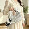 Nuevo hilo de cinta de seda para bolsa de lazo DIY hecha a mano kit de materiales, bolso de ganchillo regalo para novia
