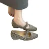 Estilo Coreano Lujo Pequeño Hebilla de Metal Plataforma Cuña Mary Janes para Mujer 2026 Otoño Nuevas Llegadas Slip-on Lazo