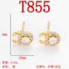 Pendientes de Tachuela de Cobre Puro Brillantes con Forma de Diamante Pendientes de Lujo de Gama Alta para Mujer Tachuelas con Forma de Luna y Cruz