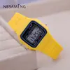 Relógio Eletrônico Esportivo F-91W Multifunção Luminoso Despertador Quadrado Infantil - Relógio de Estudante do Fabricante