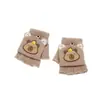 Capibala Capybara Lindo Dibujo Animado Guantes de Mitón Infantiles Niños y Niñas Cálidos y Anticongelantes Dibujo Animado de Cinco Dedos Engrosados