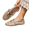 Sandalias Planas de Malla para Mujer Tallas Grandes de Comercio Exterior Verano 2026 Estilo Europeo y Americano Ligeras Cómodas Zapatos de Ballet