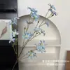 Flor artificial, haste única de orquídea roxa, para decoração de cena de casamento, arranjo de chão, arranjo floral, adereços florais decorativos, flores artificiais