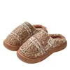 Pantuflas de algodón con suela gruesa para hombre, nuevo estilo otoño/invierno 2026, antideslizantes, resistentes al olor, cálidas y esponjosas, adecuadas para uso en casa
