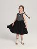 Vestido de verano Pudding Haru, nuevo estilo, vestido de niña con rayas retro, vestido de víbora, falda infantil a juego de moda.