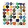 Piedra Bruta de Cristal Natural Corazón 25*6mm Forma de Corazón de Amatista Piedra Suelta Adorno Gema Accesorios para Joyería DIY