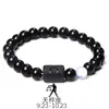 Pulseiras Elásticas de Doze Constelações Mais Vendidas Transfronteiriças para Homens e Mulheres, Pulseiras de Contas Coloridas Misturadas de Pedra Olho de Tigre Ágata Atacado