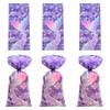Fabricante de Bolsas con Cordón para Dulces con Patrón de Escamas de Sirena para Decoración de Fiestas, Bolsas para Empaque de Repostería de Copos de Nieve, Bolsas de Regalo Opp con Cierre de Giro