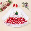 Vestido Harper de Manga Longa Estampado Ponto Vermelho para Bebê Novo de Natal Transfronteiriço Vestido de Fio Fábrica Outlet