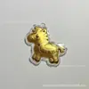 Oro Puro 999 Shuibei Estilo Caliente Hazte Rico Inmediatamente Llavero de Cuerda de Cuero Año del Caballo Dibujo Animado Pony Colgante para Bolsa Regalo Venta al por Mayor