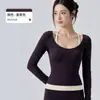 Chaqueta de yoga simple y ajustada para mujer, cárdigan deportivo con cremallera, que ciñe la cintura y estiliza, top de manga larga para Pilates y fitness