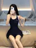 Traje de baño para mujer, estilo coreano, deportivo de una pieza estilo falda, sexy, que oculta el abdomen, adelgazante, adecuado para aguas termales y vacaciones en resorts