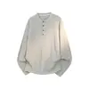 Popular Camisa Polo de Manga Corta para Hombre Estilo Old Money, Camiseta de Manga Larga Retro Americana de Verano con Cuello Henley