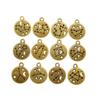 12 Signos del Zodiaco Huecos Estilo Simple Moda Colgante Pendientes Collar Gargantilla Pulsera Accesorios de Joyería Venta al por Mayor L406
