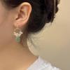 Pendientes de plata S925 con diseño avanzado y personalidad de lujo, con temperamento geométrico de Corea del Sur, de moda fresca y sencilla, de nicho ligero