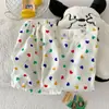 Pijama Dulce de Dibujos Animados Transfronterizo para Mujer Xia Yunduo Algodón Manga Corta Pantalones Cortos Niñas Cuello Redondo Se Puede Usar Fuera de Casa Conjunto de Ropa para el Hogar
