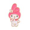 Broche de metal Sanrio família fofa cartoon coolomi distintivo de metal pin de bolsa cachorro ins