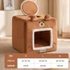 Increíble Nido de Gato Personalizado con Diseño Cerrado para una Sensación de Seguridad, Adecuado para Todas las Estaciones, Cama para Gatos para Calidez Invernal, Casa Segura para Esconderse