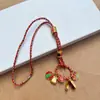 Pingente de Cabacinha de Metal Feito à Mão, Pingente Banhado a Ouro Estilo Chinês, Decoração de Carro Semi-Acabada, Ornamento Ruyi