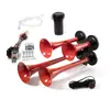 Bocina eléctrica Fabin 12V súper fuerte silbato bocina de coche metal cuatro tubos 24v camión modificado bocina de aire impermeable