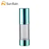 Fabricante Shengqi Set Personalizado de Tres Piezas de Aluminio Anodizado Verde como Botella 15ml 30ml 50ml Botella de Vacío para Esencia