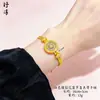 Mismo estilo que las joyerías Arena dorada rosa rosa vidriera collar pulsera brújula exquisita cadena de clavícula aleación de cobre joyería al por mayor