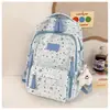 Mochila nueva de estilo comercio exterior para niñas, adecuada para estudiantes de secundaria y preparatoria, con gran capacidad y diseño de estampado de estrellas; también una mochila para computadora para estudiantes universitarias