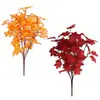 Árboles Muertos Artificiales con Hojas para Paisajismo, Ramas y Ramitas Decorativas, Hojas de Arce Simuladas, Hojas de Arce Rojas Artificiales de Alta Calidad