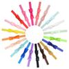 Diadema de Cuero para Niñas con Lazo de Dos Puntas Elástico de Color Sólido de 7 cm, Accesorios para el Cabello, Diadema de Lazo, Corbata de Lazo