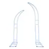 Nuevos Accesorios para Bodas Cuerno de Carnero Arco de Hierro Arco de Flores de Seda Estante Arco Curvo Boda al Aire Libre Flor Mai Taibao