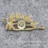 Broche de bambú con incrustaciones francesas, accesorios para el cabello, joyería artesanal, tocado, venta al por mayor, A840