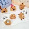 Broche de boneca capivara de pelúcia de desenho animado acessórios de boneca de pelúcia diy acessórios para roupas de capivara de desenho animado bolsa